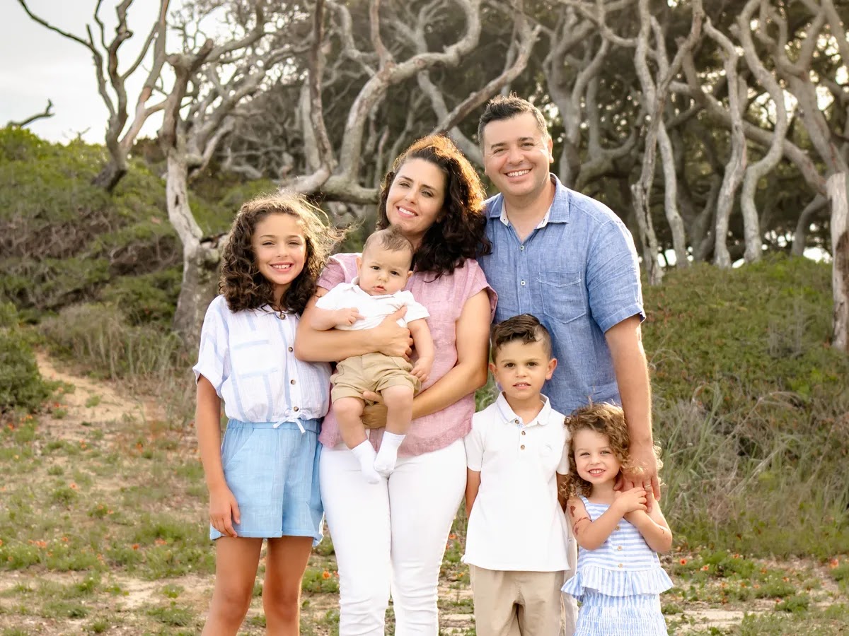 Maurizio Luise with his family